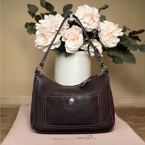 Vintage Coach Brown Pebbled Leather Chelsea Bag Shoulder Purse Hobo